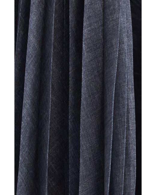 Sacai Black Mixed Media Midi Skirt