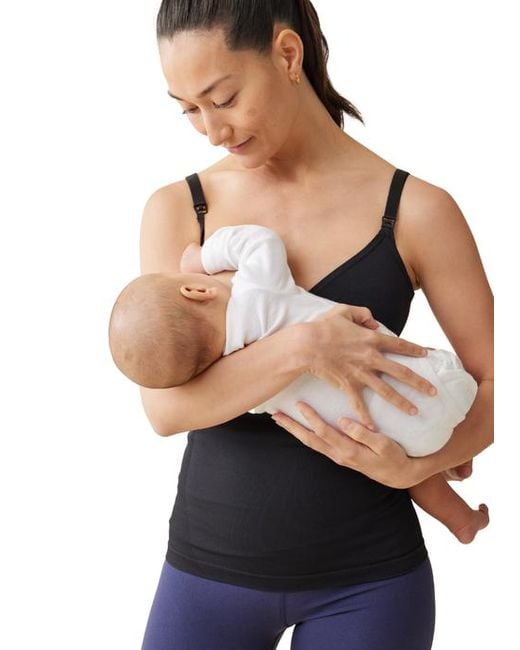 Ingrid & Isabel Blue Postpartum Seamless Nursing And Shaping Cami 2-Pack Bundle