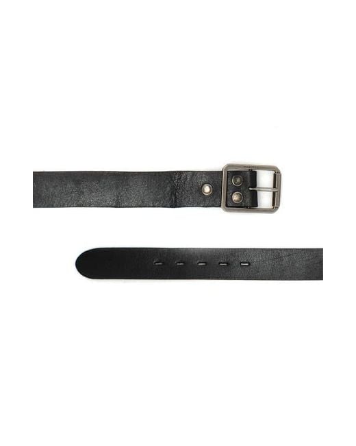 Bed Stu Black Drifter Leather Belt for men