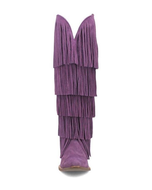 Dingo Purple Wild Child Fringe Knee High Western Boot