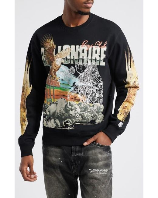 BBCICECREAM Black Bb Desert Eagle Crewneck Sweatshirt for men