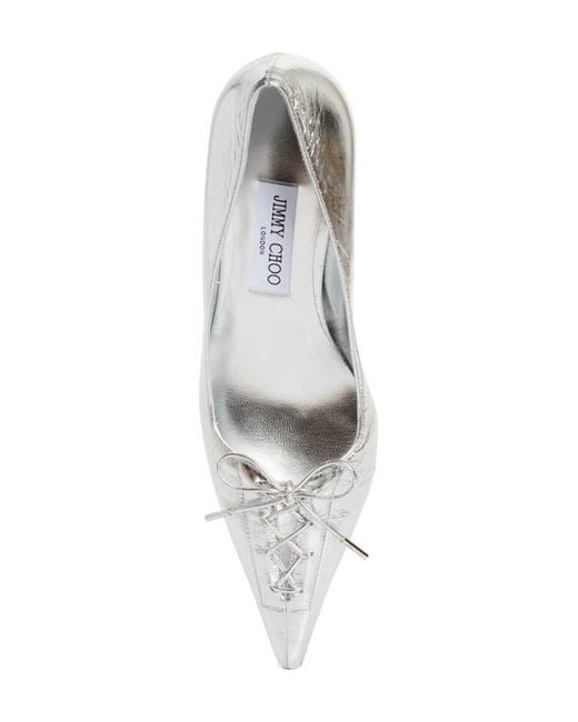 Jimmy Choo White Scarlett Pointed Toe Pump