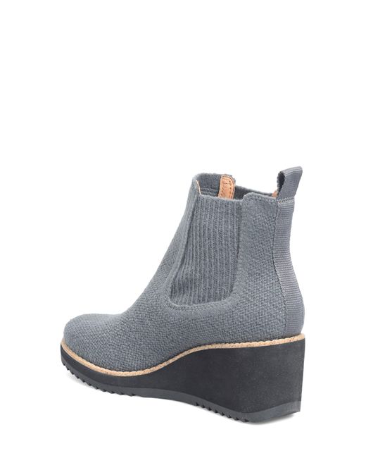 Söfft Eiley Platform Wedge Chelsea Boot in Gray Lyst