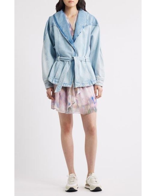 Boss Blue Paneled Denim Jacket