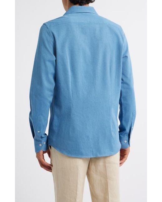 Aurélien Blue Denim Button-Up Shirt for men