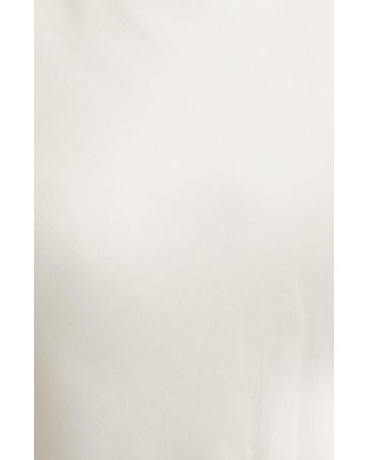 Mango White Mart Drape Neck Top