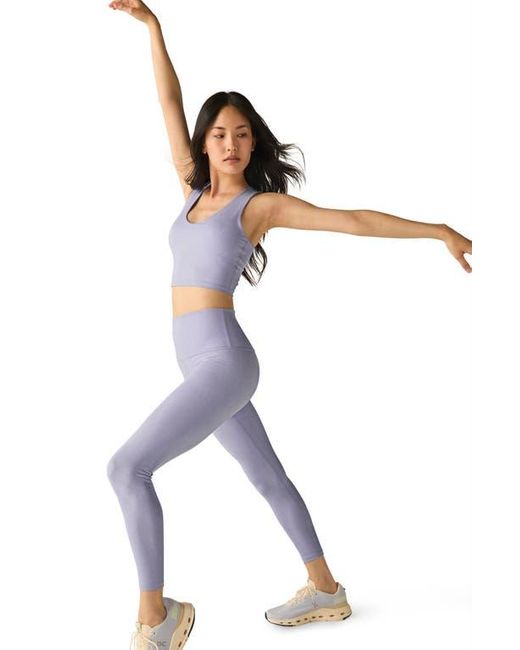 Beyond Yoga Blue High Waist Rib Midi Leggings