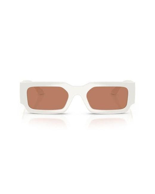 Versace Brown 54Mm Rectangular Sunglasses for men