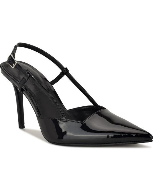 Nine West Black Mianda Pointed Toe Slingback Pump