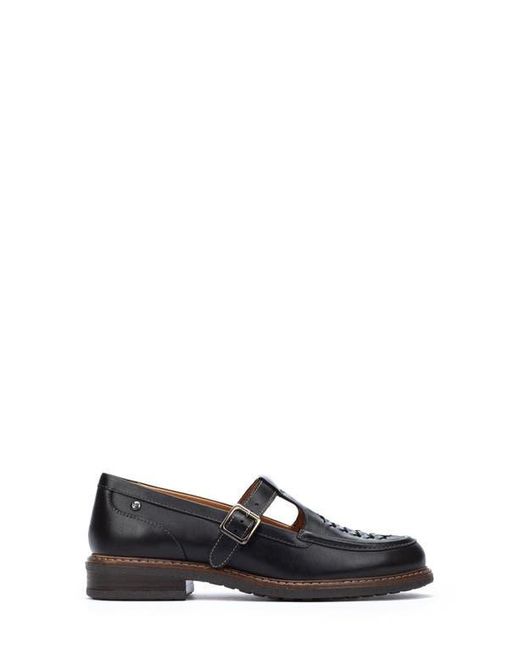 Pikolinos Black Aldaya Buckle Strap Loafer