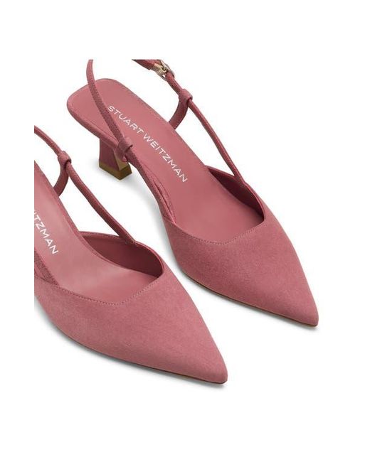 Stuart Weitzman Pink Vinnie 50 Slingback Pump