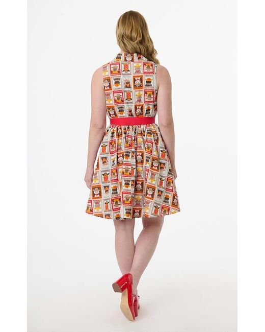 Smak Parlour Red Sleeveless Flare Dress