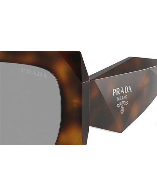 Prada Black 55Mm Square Sunglasses