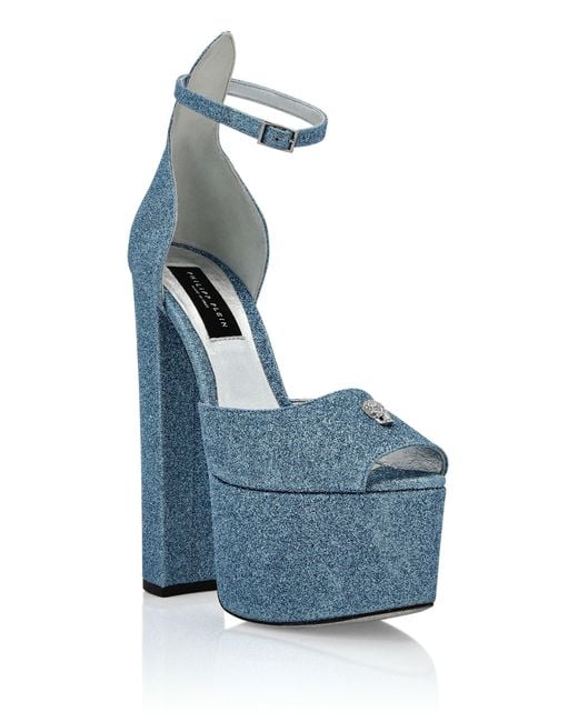 Philipp Plein Blue Sandals