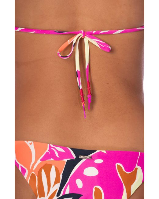 Maaji Pink Jungle Reef Nyla Reversible Triangle Bikini Top