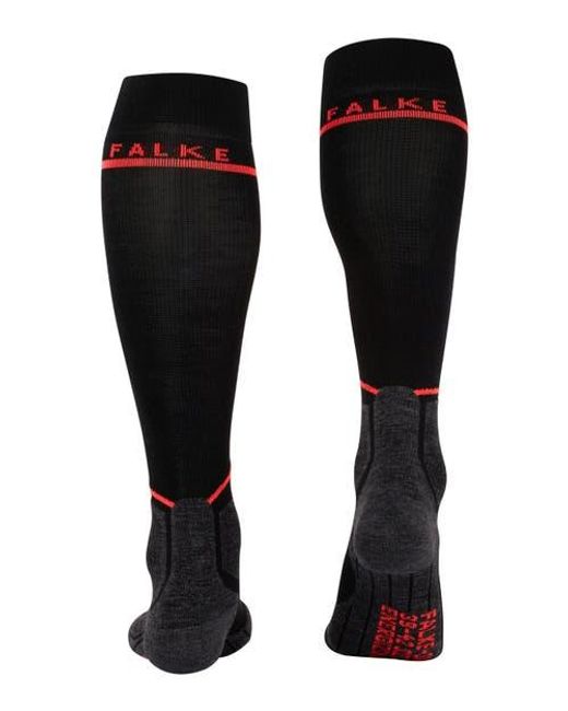 Falke Black Sk Compression Wool Ski Socks