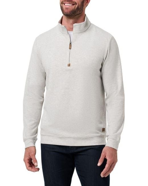 Travis Mathew Gray Cloud Quarter Zip for men