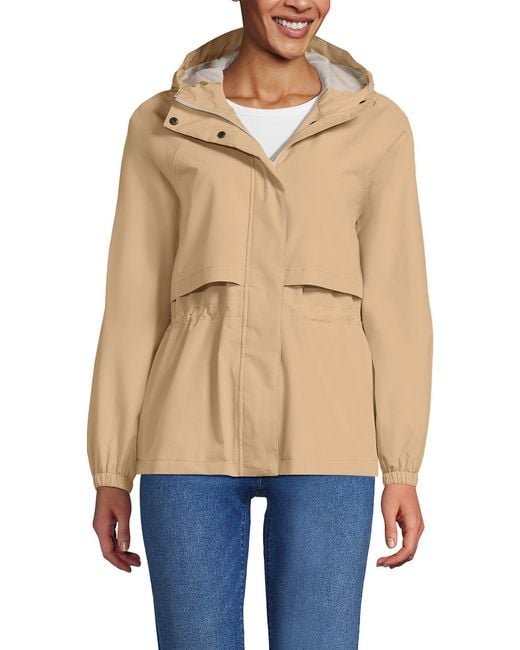 Lands' End Blue Squall Packable Rain Jacket