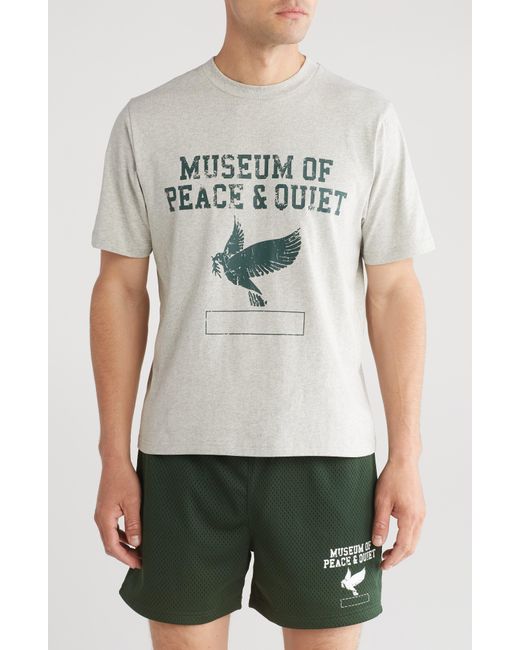 Museum of Peace & Quiet White P. E. Graphic T-shirt for men