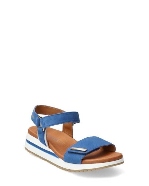 Mephisto Blue Jeanie Ankle Strap Sandal
