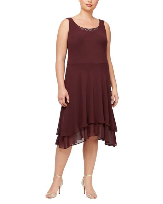 Sl Fashions Sequin Beaded Dress & Jacket Set in Red Lyst