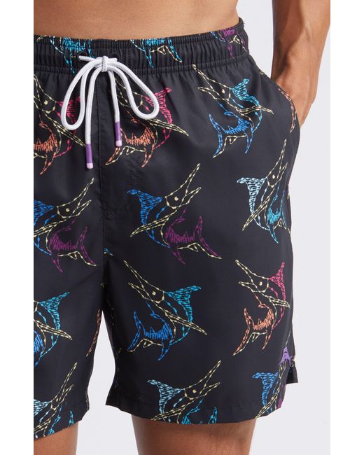 Tommy Bahama Black Naples Spotted At Sea Swim Trunks for men