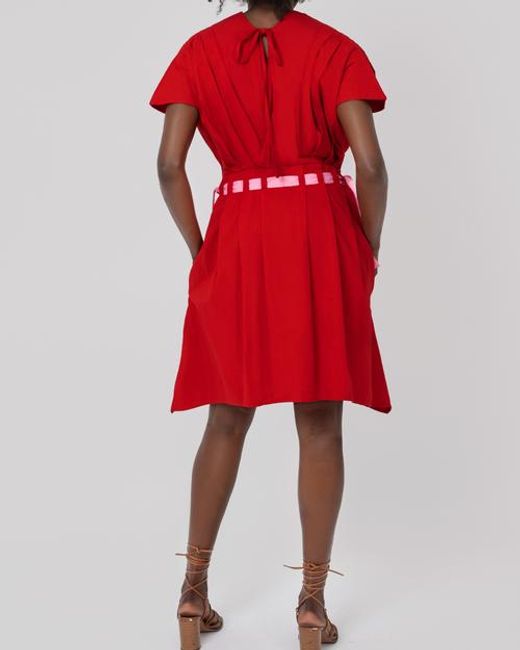 Haveli Red Amma Ribbon Dress