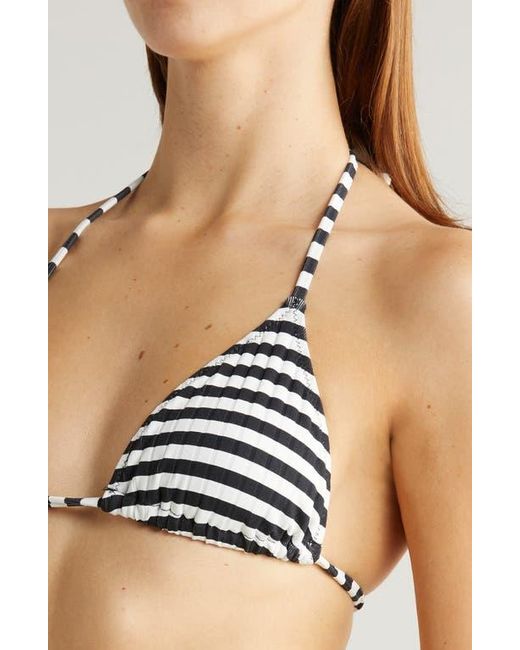 Solid & Striped Black Iris Rib Bikini Top