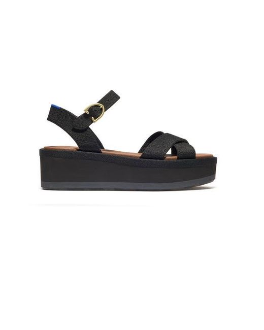 Rothy's Black The Criss-Cross Lightweight Wedge
