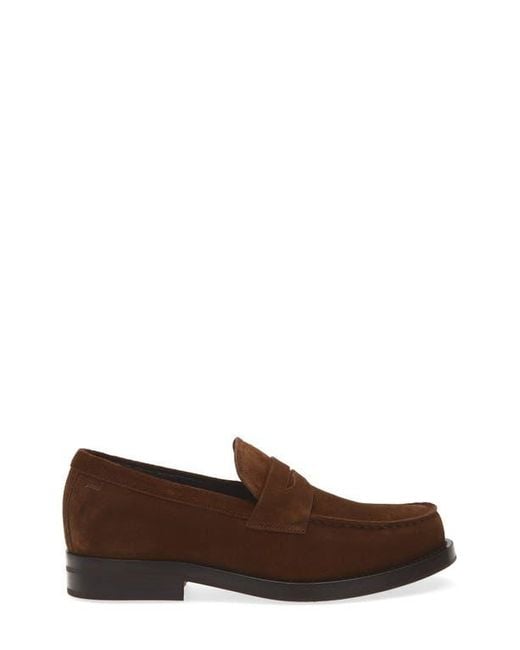 Boss Brown Dressletic Suede Penny Loafer for men
