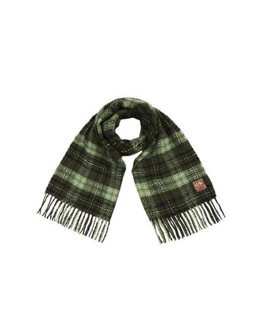 Fable England Green Cathy Boucle Scarf