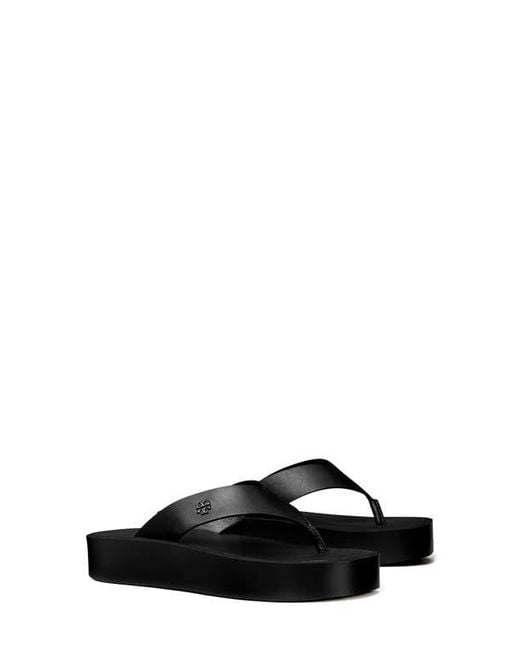 Tory Burch Black Platform Flip Flop