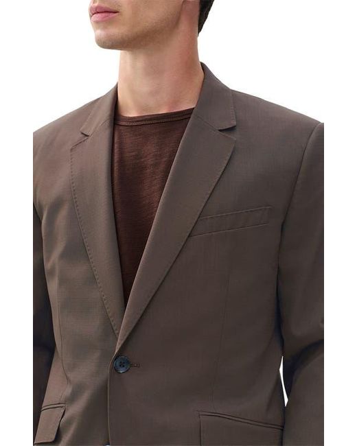 Rag & Bone Brown Butler Wool Blend Ripstop Suit Jacket for men
