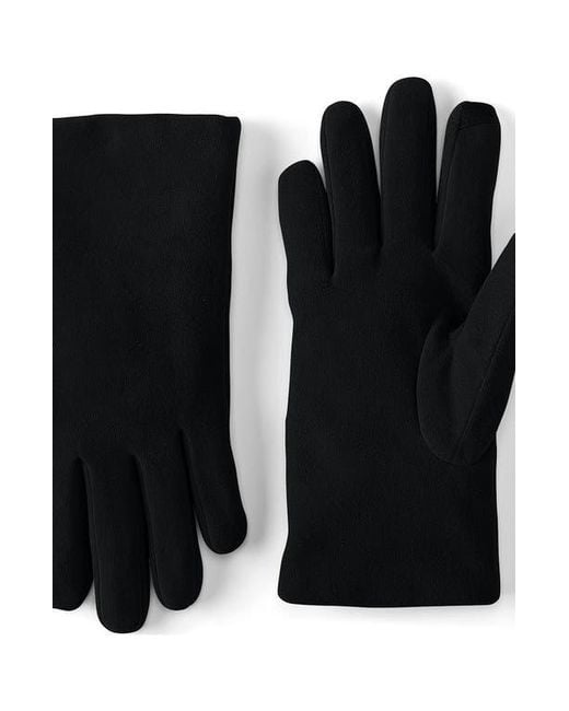 Lands' End Black Suede Tech Gloves