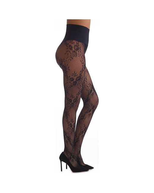 Commando Purple Floral Net Tights