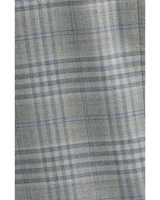 Boss Gray Hutson Slim Fit Plaid Sport Coat for men