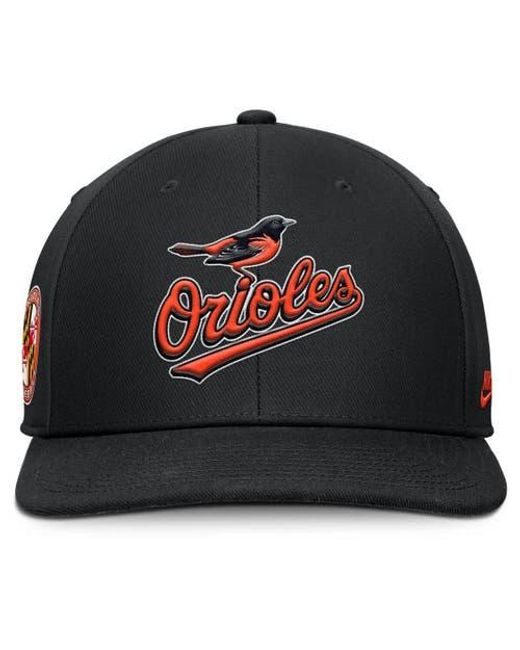 Nike Black Baltimore Orioles Pro Performance Snapback Hat for men