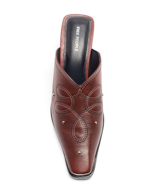 Free People Brown Roxi Western Mule
