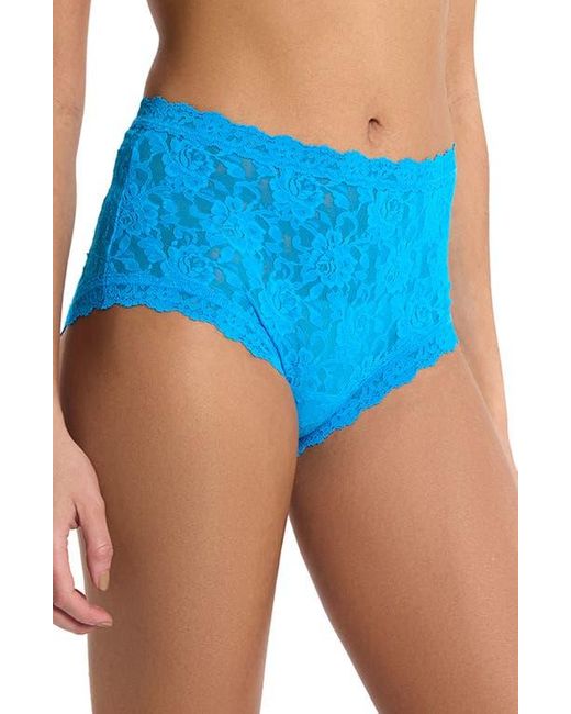 Hanky Panky Blue Signature Lace High Waist Boyshorts