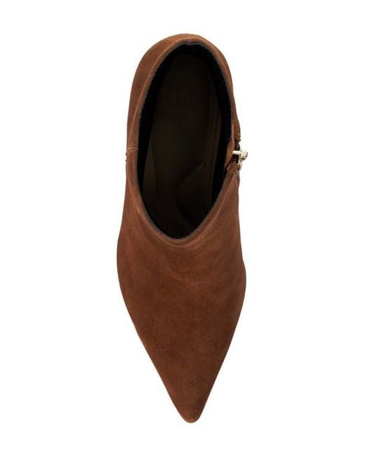 Dune Brown Obsessively Pointed Toe Bootie