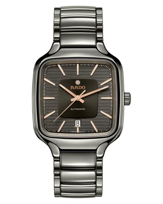 Rado Black True Square Automatic Bracelet Watch, 38Mm
