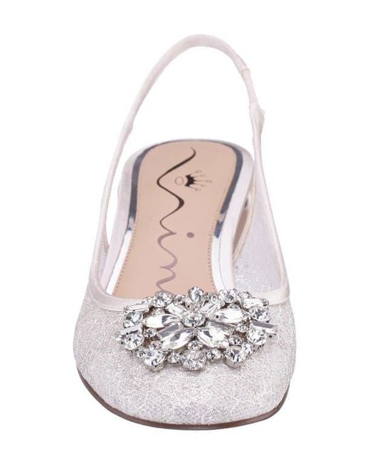 Nina White Klara Slingback Pump