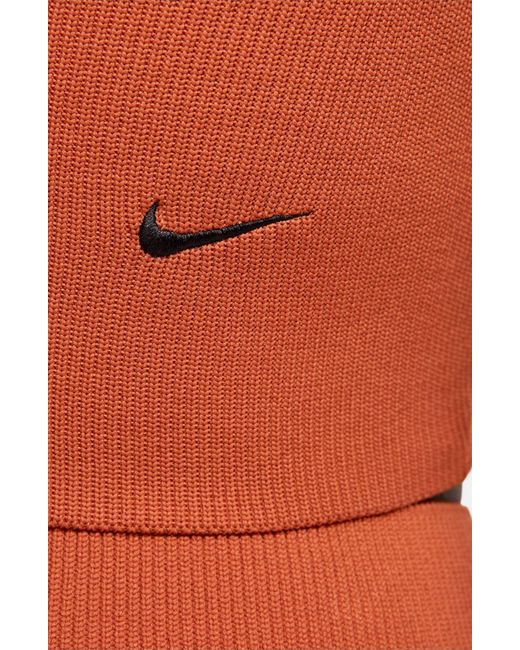 Nike Red Open Back Crop Sweater