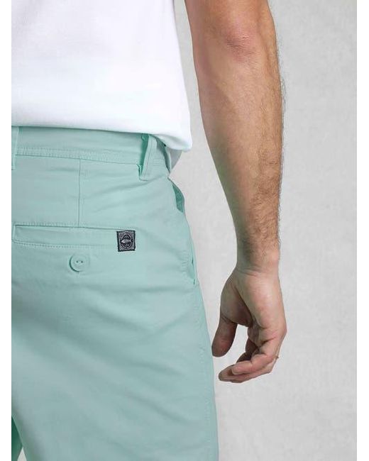 Weird Fish Blue Rayburn Flat Front Shorts for men
