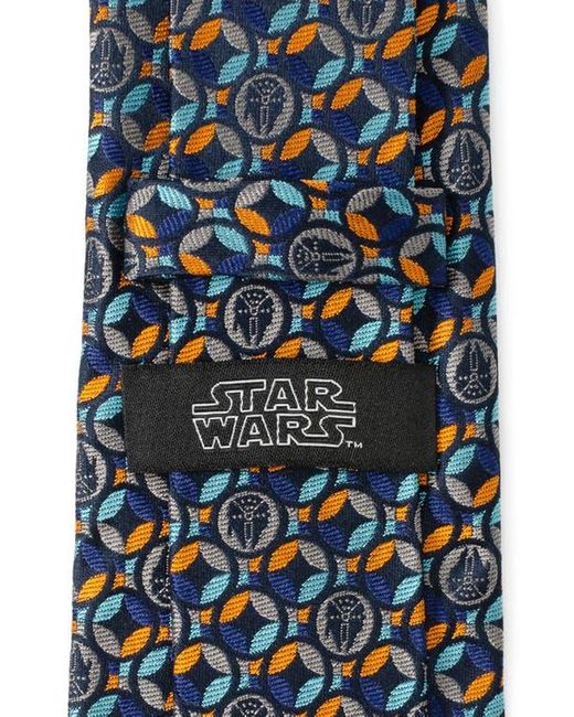 Cufflinks Inc. Blue Star Wars Millennium Falcon Motif Silk Tie for men
