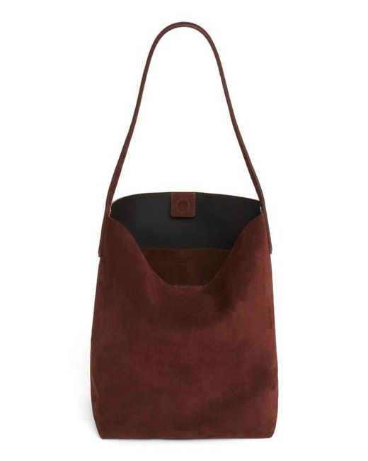 Mansur Gavriel Brown Everyday Cabas Suede Hobo Bag