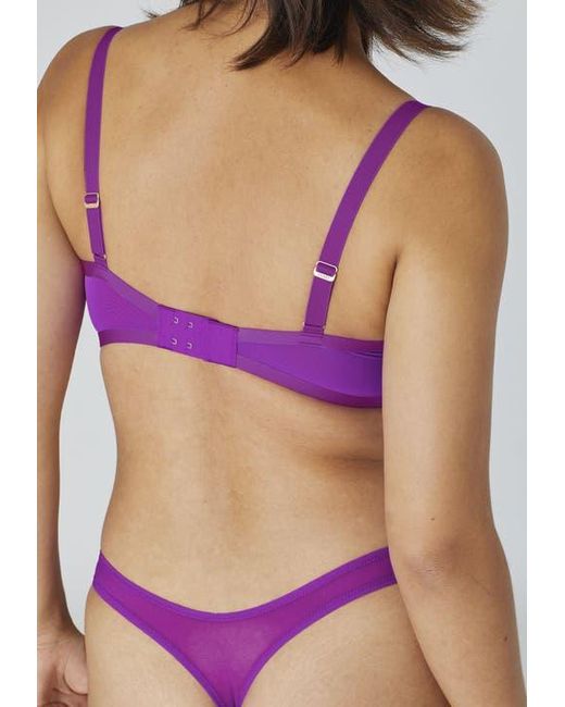 CUUP Purple The Balconette Mesh Underwire Bra