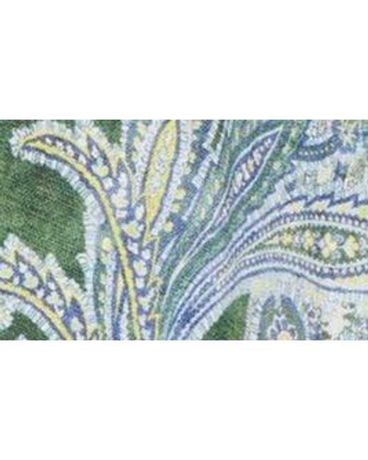 Zimmermann Blue Ottie Paisley Print Linen Minidress