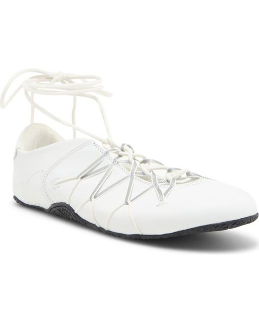Jeffrey Campbell White Regimen Ankle Wrap Sneaker