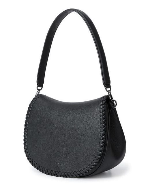 orYANY Black Bentley Leather Saddle Bag